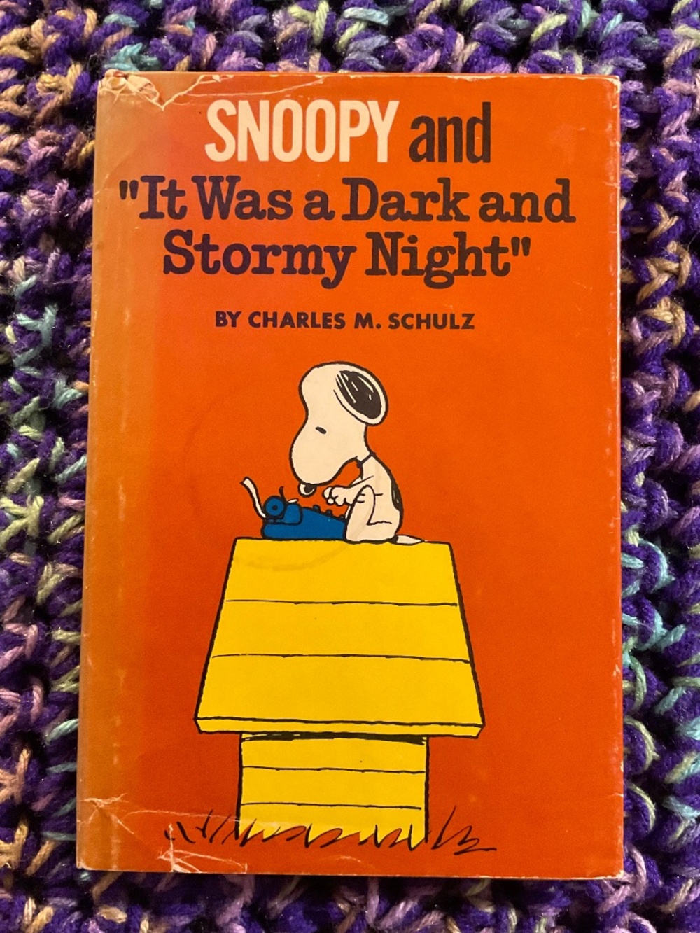 Vintage 1971 Snoopy” it was a dark and stormy night” hardcover Schulz